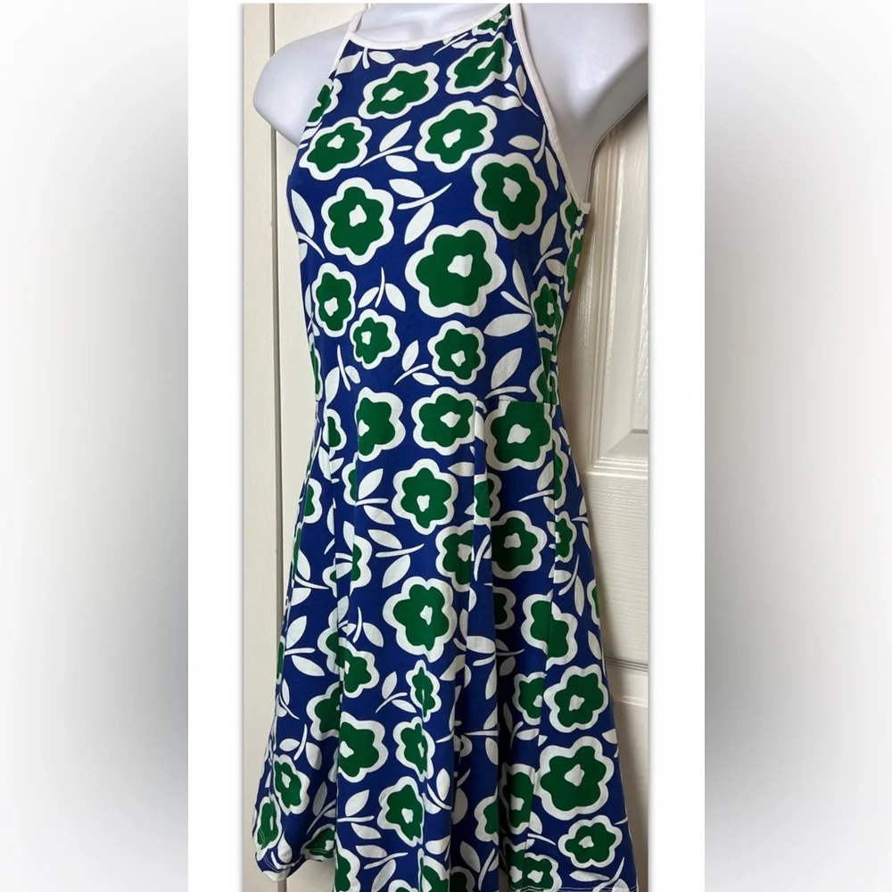 ASOS Tank Dress NWT Blue Green White Shift Floral Sleeveless Summer Size 6